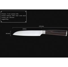 Santoku 7Cr17 stainless steel kitchen knife