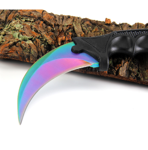 CSGO Claw Titanium Karambit Fixed Blade Knife Counter Strike