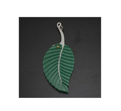 Green Leaf shape pocket keychain knife