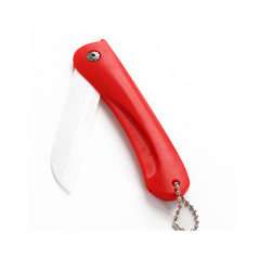 Folding ceramic knife for fruit vegetable