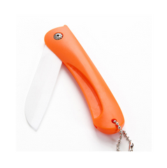 Folding ceramic knife for fruit vegetable